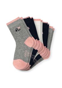 Kurzsocken Schiesser "Socken Legwear Kids 5er Pack", M&auml;dchen, Gr. 27-30, grau, Obermaterial: 75% Baumwolle CO. 24% Polyamid PA. 1% Elasthan EL., Socken Kurzsocken
