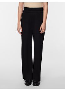 Schlupfhose Y.A.S "YASALISA HW PANT S. NOOS", Damen, Gr. 46, N-Gr, schwarz, Web, Obermaterial: 95% Polyester, 5% Elasthan, unifarben, regular fit kn&ouml;chellang, Hosen Schlupfhose, Sommerhose, mit Plisseefalten