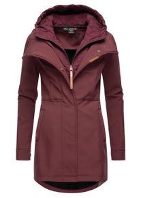 Regenmantel Ragwear "Softshellmantel Ybela", Damen, Gr. XS, rot (wine rot22), Obermaterial: 97% Polyester PES. 3% Elasthan EL. Obermaterial: Futter: 100% Polyester PES., M&auml;ntel Regenmantel