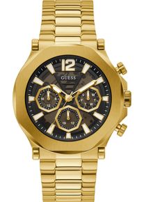 Multifunktionsuhr Guess "EDGE", gold (goldfarben), Armbanduhren, Herren, Multifunktionsuhr, Armbanduhr, Quarzuhr, Herrenuhr