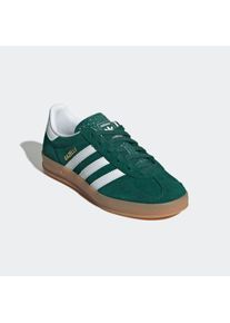 Sneaker adidas originals "GAZELLE INDOOR F&Uuml;R KINDER", Damen, Gr. 35,5, collegiate gr&uuml;n, cloud wei&szlig;, gum 2, Leder, Synthetik, Schuhe Sneaker, f&uuml;r Kinder & Jugendliche, Topseller