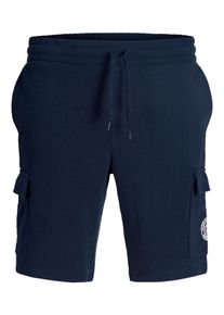 Jack & Jones PlusSize Sweatshorts "JPSTGORDON ALLIANCE SWEAT SHORTS PLS", Damen, Gr. 44 (5XL), N-Gr, navy blazer, angeraute Sweatware, Obermaterial: 60% Baumwolle, 40% Polyester, JACK & JONES PLUSSIZE, unifarben, regular fit, Hosen Sweatshorts