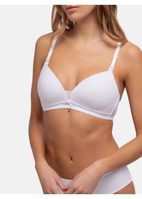 Still-BH Dorina "May", Damen, Gr. 85, Cup F, wei&szlig;, Obermaterial: 84% Polyamid, 16% Elasthan, BHs Still-BH, leicht gepolstert, ohne B&uuml;gel, mit Stillclips