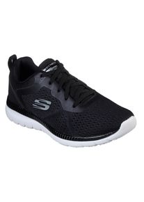 Berufsschuh Skechers "BOUNTIFUL - QUICK PATH", Damen, Gr. 36, schwarz, Lederimitat, Textil, Schuhe Berufsschuh, Freizeitschuh, Halbschuh, Schn&uuml;rschuh mit gepolsterter Innensohle
