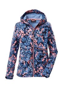 Softshelljacke Killtec "KOS 154 GRLS SFTSHLL JCKT", M&auml;dchen, Gr. 128, navy, Oberseite: 100% Polyester;R&uuml;ckseite: 100% Polyester;Futter: 100% Polyester, Jacken Softshelljacke, Wind- und wasserabweisende Kinderjacke mit buntem Print