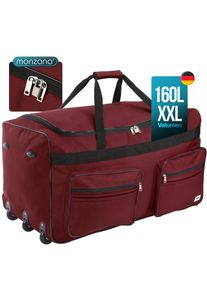 DeubaXXL DE XXL Reisetasche mit Trolleyfunktion 160L rot 101891