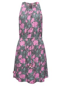 A-Linien-Kleid Ragwear "Sommerkleid Sanai Print Organic", Damen, Gr. XXL, N-Gr, grau, Obermaterial: 100% Lyocell CLY., Kleider A-Linien-Kleid