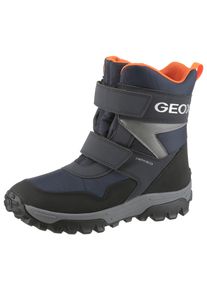 Winterstiefel Geox "J HIMALAYA BOY B ABX", Jungen, Gr. 31, orange (navy, schwarz, orange), Synthetik, Textil, Schuhe Winterstiefel, Snowboots, Klettstiefel mit Warmfutter, Gr&ouml;&szlig;enschablone zum Download