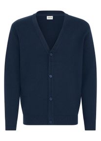 !Solid Strickjacke SOLID "Strickjacke SDFinto", Herren, Gr. M, blau (insignia blau), Obermaterial: 70% Baumwolle CO recyc.. 30% Polyester Pol. recyc.., Strickjacken Strickjacke