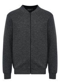 Sweatjacke INDICODE "Sweatjacke IDBronte", Herren, Gr. L, grau (charcoal mix), Obermaterial: 77% Polyester PES. 23% Baumwolle CO., Sweatjacken Sweatjacke