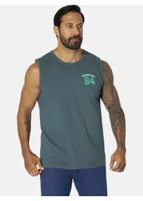 Muskelshirt Jan Vanderstorm "Doppelpack Tanktop PORO", Damen, Gr. XXL, blau (dunkelblau petrol), Obermaterial: 70% Baumwolle CO. 30% Polyester COOLMAX PES(Coolmax)., Shirts Muskelshirt