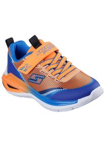 Sneaker Skechers "TRI-NAMICS 2.0", Jungen, Gr. 36, orange (orange, blau), Lederimitat, Textil, kontrastfarbene Details, Schuhe Sneaker, Klettschuh mit Gummizug, Gr&ouml;&szlig;enschablone zum Download