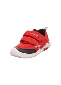 Sneaker Superfit "TRACE WMS: mittel", M&auml;dchen, Gr. 31, rot, schwarz, Lederimitat, Textil, unifarben mit Farbeinsatz, Schuhe Sneaker, Klettschuh, mit herausnehmbarer Einlage, Gr&ouml;&szlig;enschablone zum Download