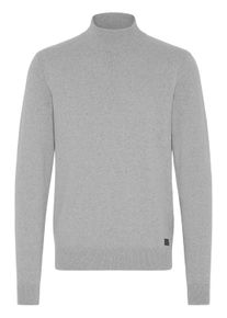 !Solid Rollkragenpullover SOLID "Rollkragenpullover SDAkalmo", Herren, Gr. M, grau (gray melange), Obermaterial: 70% Baumwolle CO recyc.. 30% Polyester Pol. recyc.., Pullover Rollkragenpullover