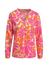 Smith & Soul Langarmbluse SMITH & SOUL, Damen, Gr. L, hot orange print, Web, Obermaterial: 100% Baumwolle, gemustert, regular fit normal, V-Ausschnitt, 1-Knopf-Manschette mit Schlitz, Blusen Langarmbluse, mit Allover-Print