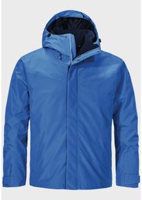 Sch&ouml;ffel Doppeljacke SCH&Ouml;FFEL "Hiking 3in1 Jacket Style Okere MNS", Herren, Gr. 56, 8405, blau, Aussenjacke Oberstoff: Aussenseite: 100% Polyester; (Membran: Thermoplastisches Polyurethan); Futter: 100% Polyester Innenjacke Oberstoff: 100% Polyester; Futter &Auml;rmel: 100% Polyester, regular fit, hoch geschlossener Ausschnitt, Jacken Doppeljacke