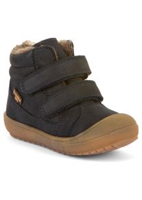 Lauflernschuh froddo "OLLIE WOOL TEX", M&auml;dchen, Gr. 23, blau (dunkelblau), Nubukleder, Schuhe Lauflernschuh, Winterstiefel, Klettschuh mit Wollfutter