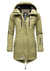 Funktionsparka Marikoo "Funktionsmantel Zimtzicke", Damen, Gr. L, gr&uuml;n (olive), Obermaterial: 98% Polyester PES. 2% Elasthan EL. Obermaterial: Futter: 100% Polyester PES., Jacken Funktionsparka