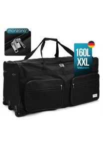 DeubaXXL DE XXL Reisetasche mit Trolleyfunktion 160L schwarz 101889