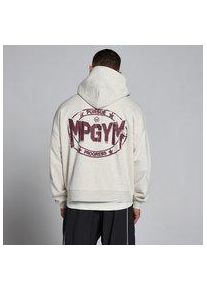 Myprotein MP Lift Oversized Loopback 2 Way Zip Hoodie f&uuml;r Herren &ndash; Cremig Grau meliert - XS