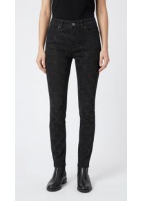 Skinny-fit-Jeans MAC "DREAM SKINNY chain glitter", Damen, Gr. 46, L&auml;nge 30, schwarz, schwarz, Denim/Jeans, Obermaterial: 83% Baumwolle, 15% Polyester, 2% Elasthan, gemustert, skinny fit kn&ouml;chellang, Jeans Skinny-fit-Jeans, mit Glitzersteine Muster