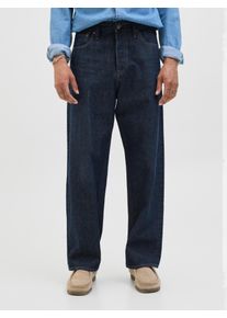 Jack & Jones Relax-fit-Jeans JACK & JONES "JJIALEX mit cleanem Look und Taschenvielfalt", Damen, Gr. 28, L&auml;nge 32, blau (blau, denim), Denim/Jeans, Obermaterial: 100% Baumwolle, Abriebeffekte, relaxed fit lang, Jeans Relax-fit-Jeans, Baumwolle, relax fit