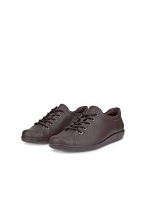 Schn&uuml;rschuh Ecco "Ecco Soft 2.0", Damen, Gr. 38, dunkelbraun, Leder, Schuhe Schn&uuml;rschuh, Freizeitschuh, Halbschuh, Schn&uuml;rschuh mit dezenter Logo Pr&auml;gung