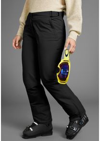 Skihose Maier Sports, Damen, Gr. 46, N-Gr, schwarz, Obermaterial: 100% Polyester, Hosen Skihose, Wasserdicht & verstellbarer Taillenbund & gro&szlig;e Gr&ouml;&szlig;en