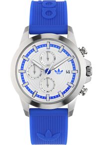 Chronograph adidas originals "EXPRESSION TWO CHRONO", blau, Armbanduhren, Damen, Chronograph, Quarzuhr, Armbanduhr, Herrenuhr, Damenuhr, unisex, Silikonarmband