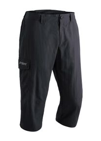 Caprihose Maier Sports "Jens", Herren, Gr. 48, Normalgr&ouml;&szlig;en, schwarz, 100% Polyamid, Hosen Caprihose, kurze Hose Herren, luftige Wanderhose, leichte Outdoorhose, Reg Fit