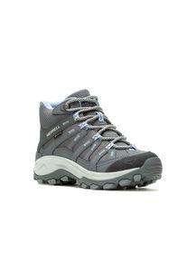 Wanderschuh Merrell "CLAYPOOL 2 SPORT MID GORE-TEX", Damen, Gr. 38,5, grau (rock), Synthetik, Schuhe Wanderschuh, wasserdicht dank Gore-Tex Membrane