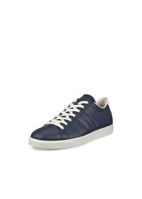 Sneaker Ecco "STREET LITE W", Damen, Gr. 40, blau (marine, wei&szlig;), Leder, Schuhe Sneaker, Schn&uuml;rschuh, Freizeitsneaker, Halbschuh in Retro-Optik
