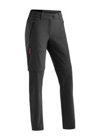 Outdoorhose Maier Sports "Nata Zip Loop", Damen, Gr. 88, Langgr&ouml;&szlig;en, schwarz, 100% Polyester, Hosen Outdoorhose, Damen Zip-Off Wanderhose, atmungsaktive Trekkinghose, Regular Fit