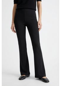 Stoffhose MAC "FLARE", Damen, Gr. 46, L&auml;nge 30, schwarz all diamonds, Jersey, Obermaterial: 65% Viskose, 30% Polyamid, 5% Elasthan, bedruckt, weit kn&ouml;chellang, Hosen Stoffhose, Sommerhose mit Glitzersteinen