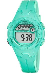 Chronograph Calypso Watches "Junior Collection", gr&uuml;n (mint), Armbanduhren, Jungen, Chronograph, Kinderuhr, Quarzuhr, Armbanduhr, digital, Datum, Stoppfunktion