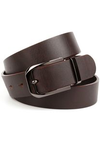 Lederg&uuml;rtel Anthoni Crown, Herren, Gr. 95, braun, Leder, unifarben, G&uuml;rtel Lederg&uuml;rtel, 3,5 cm breiter Casual-Volllederg&uuml;rtel