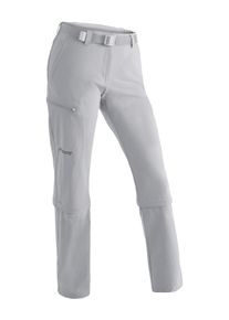 Outdoorhose Maier Sports "Arolla", Damen, Gr. 46, Normalgr&ouml;&szlig;en, hellgrau, 90% Polyamid, 10% Elasthan, Hosen Outdoorhose, Damen Zip-Off Wanderhose, atmungsaktive Trekkinghose, Regular Fit