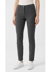 Stoffhose MAC "SLIM", Damen, Gr. 46, L&auml;nge 30, silber shadow melange, Jersey, Obermaterial: 63% Viskose, 33% Polyamid, 4% Elasthan, meliert, slim fit kn&ouml;chellang, Hosen Stoffhose, Sommerhose im Five-Pocket Style