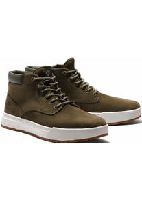 Schn&uuml;rboots Timberland "MAPLE GROVEMID LACE UP SNEAKER", Herren, Gr. 41, gr&uuml;n (dunkelgr&uuml;n), Leder, Schuhe Schn&uuml;rboots, Winterschuhe, Sneakerboots, Winterboots