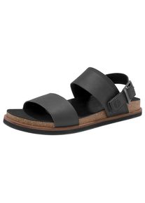 Outdoorsandale Timberland "Amalfi Vibes 2Band Sandal", Herren, Gr. 43, schwarz, Leder, Schuhe Outdoorsandale