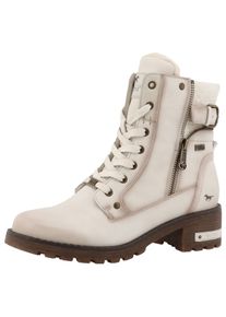 Winterstiefelette Mustang Shoes "Haukea", Damen, Gr. 37, wei&szlig; (sanftes wei&szlig;), Lederimitat, used, Schuhe Winterstiefelette, Winterstiefelette, Boots mit Innenrei&szlig;veschluss