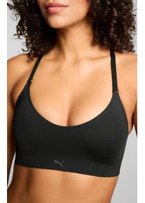 Bustier Puma "Puma WOMEN 3D KNIT SPORT TRIANGLE TOP", Damen, Gr. XXL, N-Gr, schwarz, Single Jersey, Obermaterial: 89% Polyamid, 11% Elasthan, BHs Bustier, wendbare und verstellbare Tr&auml;ger f&uuml;r einen personalisierten Look