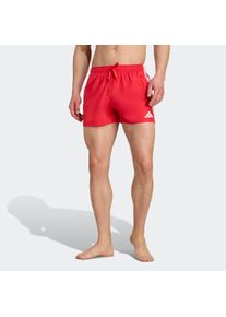 Badeshorts adidas Performance "3-STREIFEN 3-INCH", Herren, Gr. 3XL, N-Gr, pure ruby, wei&szlig;, Gewirkt, Obermaterial: 100% Polyester, Badehosen Badeshorts