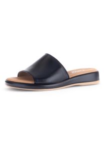 Pantolette Gabor "RHODOS", Damen, Gr. 44, schwarz, Kalbsleder, unifarben, Schuhe Pantolette, Sommerschuh, Komfortschuh, kleiner Stretcheinsatz, Weite G (=weit)