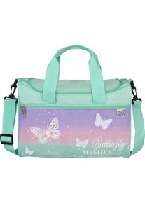 Sporttasche Scooli "Jurassic World", M&auml;dchen, Gr. B/H/T: 35cm x 23cm x 16cm, rosa (butterfly wishes), Polyester, bedruckt, Taschen Sporttasche