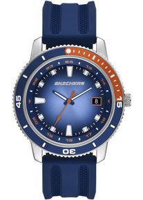 Quarzuhr Skechers "LACHMAN", blau, Armbanduhren, Damen, Quarzuhr, Armbanduhr, Herrenuhr, Silikonarmband, analog, Tag