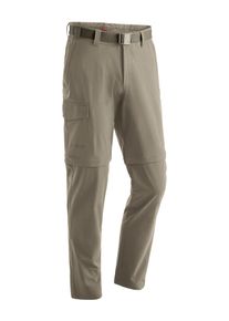 Outdoorhose Maier Sports "Torid slim zip", Herren, Gr. 54, Normalgr&ouml;&szlig;en, beige (dunkelbeige), 90% Polyamid, 10% Elasthan, Hosen Outdoorhose, Herren Zip-Off Wanderhose, atmungsaktive Trekkinghose, Slim Fit