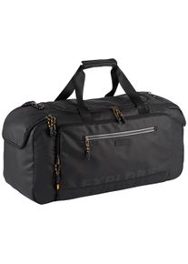 Reisetasche Camel Active "Explore", M&auml;dchen, Gr. B/H/T: 74cm x 31cm x 28cm, schwarz, Polyester, bedruckt, beschichtet, clean, unifarben mit Farbeins&auml;tzen, Taschen Reisetasche, wasserabweisendes recyceltes Nylon und reflektierende Rei&szlig;verschl&uuml;sse