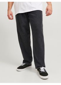 Jack & Jones PlusSize Relax-fit-Jeans "JJICHRIS JJORIGINAL SQ 7", Herren, Gr. 46, L&auml;nge 30, schwarz denim, Denim/Jeans, Obermaterial: 100% Baumwolle, JACK & JONES PLUSSIZE, unifarben, bequem lang, Jeans Relax-fit-Jeans, mit Five-Pocket-Design