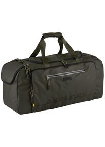Reisetasche Camel Active "Explore", M&auml;dchen, Gr. B/H/T: 74cm x 31cm x 28cm, gr&uuml;n, Polyester, bedruckt, beschichtet, clean, unifarben mit Farbeins&auml;tzen, Taschen Reisetasche, wasserabweisendes recyceltes Nylon und reflektierende Rei&szlig;verschl&uuml;sse